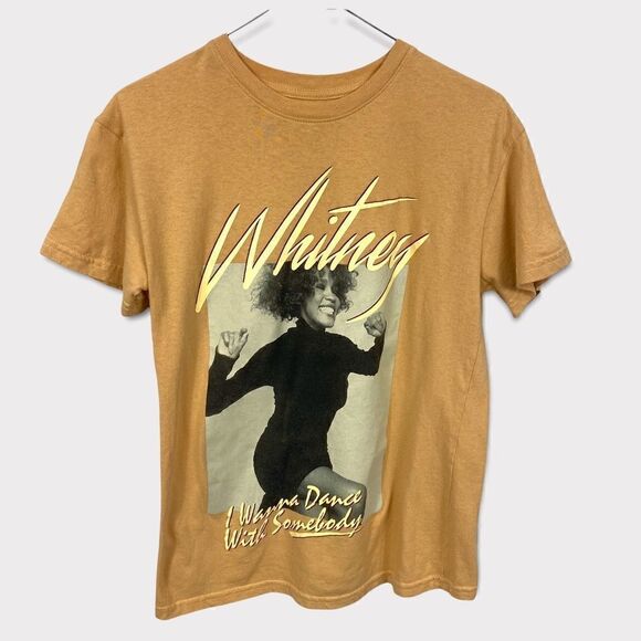 Whitney Houston “I Wanna Dance” Tee Mustard - Picture 1 of 3